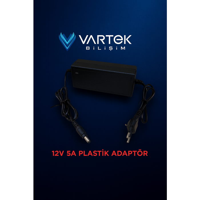 12V 5A Plastik Adaptör – DC Güç Kaynağı