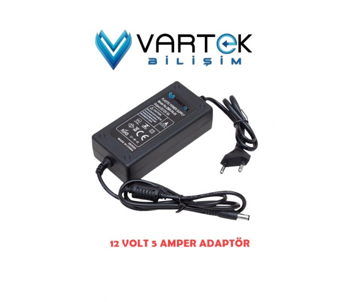 12V 5A Plastik Kasa Adaptör