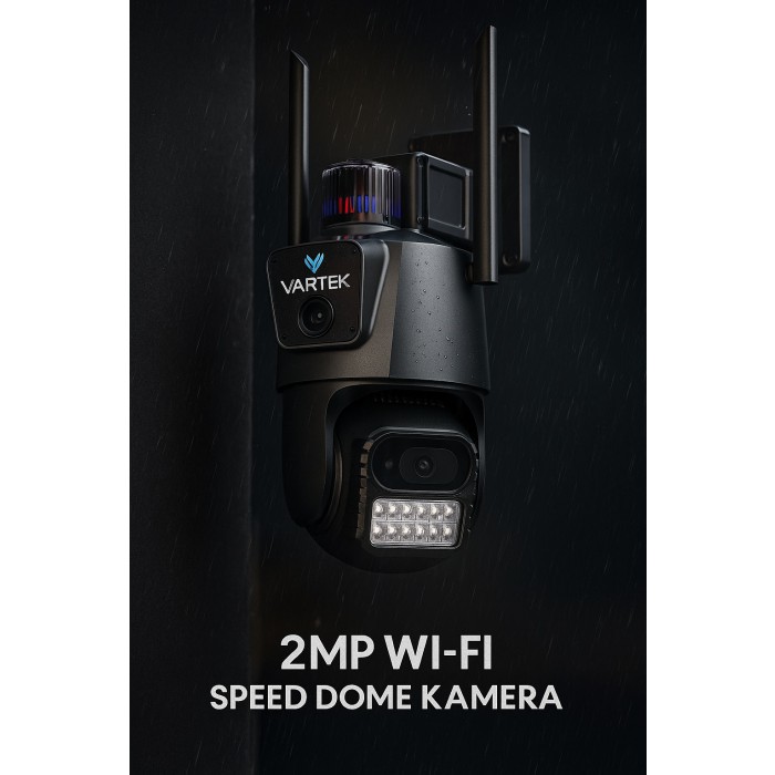 2MP Akıllı Wi-Fi Speed Dome Kamera – Renk Destekli Gece Görüş – Çift Antenli – 360° Hareketli