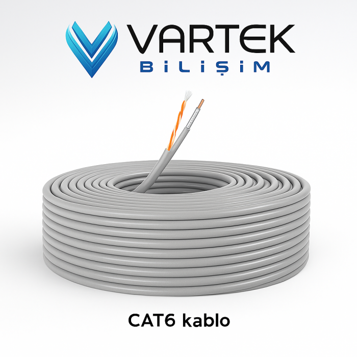 CAT6 100 Metre 0.50mm Veri Kablosu – Gri