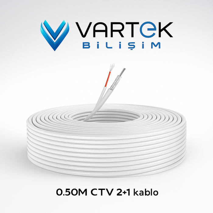 Kablo Güvenlik Kamera Kablosu 2+1 0.50mm 100m Metre