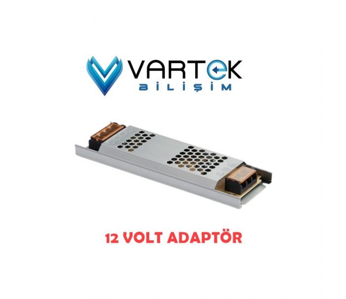 Slim Metal Kasa Adaptör 12v 12,5a Güvenlik Kamerası Led Uyumludur
