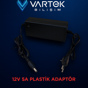 12V 5A Plastik Adaptör – DC Güç Kaynağı