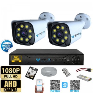 2 Kameralı Gece Görüşlü 5mp Lensli 1080p Fullhd Kamera Seti Tak Çıkar