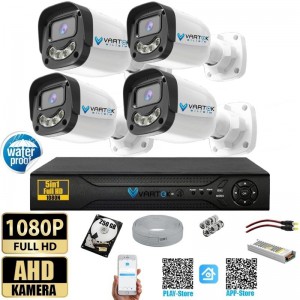 4 Kameralı 9 Atom Led Gece Renkli 500GB HDD 5MP Ahd Güvenlik Kamerası seti