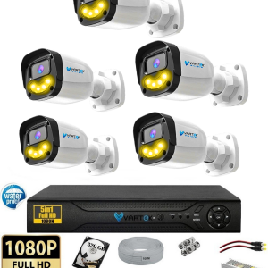5`li 5MP Full HD 1080P Atom ledli 320GB HDD Güvenlik Kamera Seti Gece Renkli Tak Çalıştır İp gerektirmez