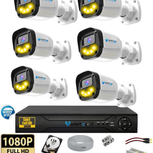 6`lı 5MP Full HD 1080P Atom ledli 1 TB HDD Güvenlik Kamera Seti Gece Renkli Tak Çalıştır İp gerektirmez