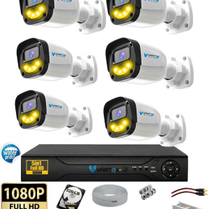 6`lı 5MP Full HD 1080P Atom ledli 320GB HDD Güvenlik Kamera Seti Gece Renkli Tak Çalıştır İp gerektirmez